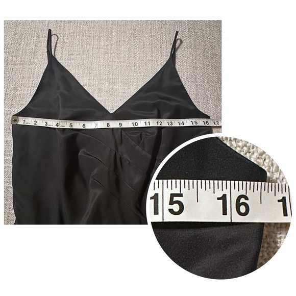 ISAAC MIZRAHI Silk Black Party Dress Semi-Formal Tulle Lined Pleats Women’s 4 - Picture 14 of 16